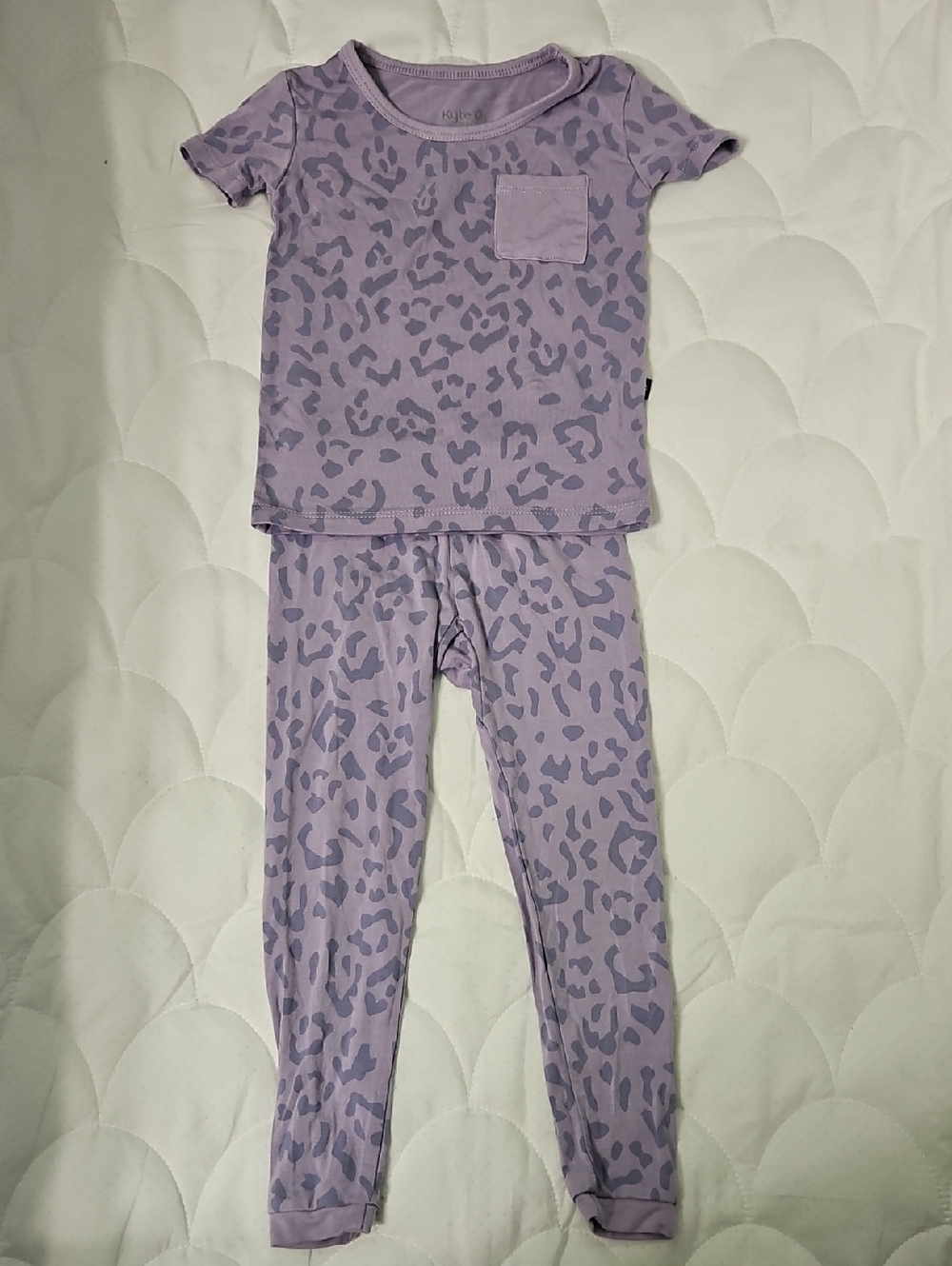 Kyte BABY Lavender Leopard Print Pajama Set